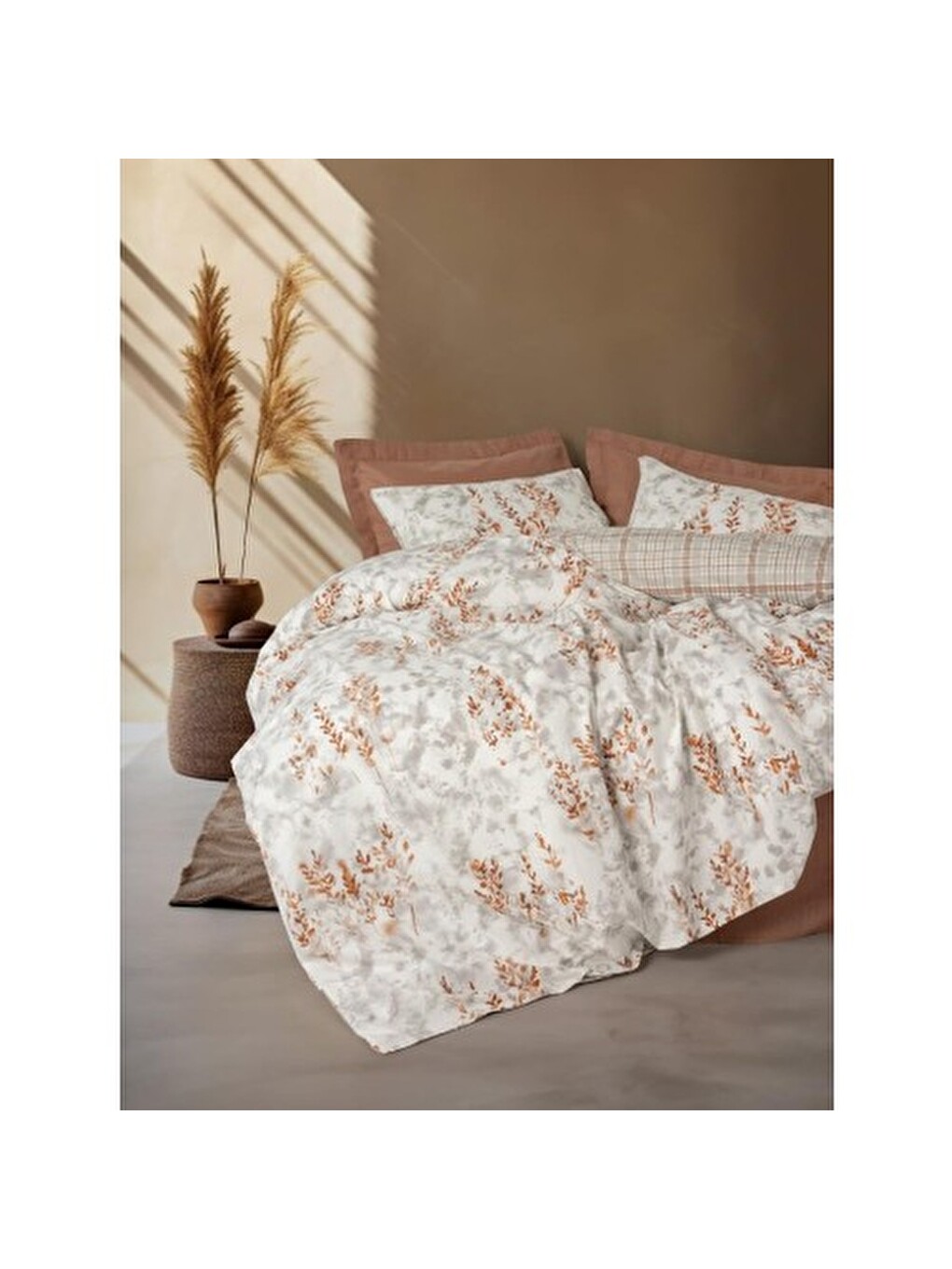 Karışık Pamuk Box Modeline Çift Kişilik Nevresim Takımı Lamina Tarcin