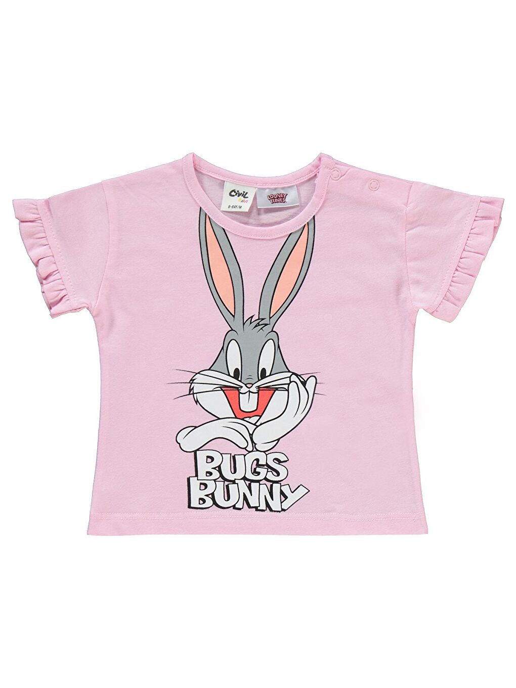 Civil Pembe Bugs Bunny Kız Bebek Takım 6-18 Ay Pembe - 2