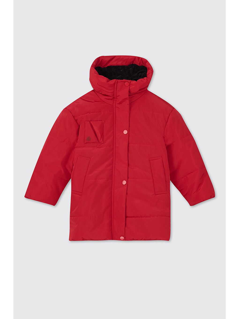 Kız Çocuk Kırmızı Mont