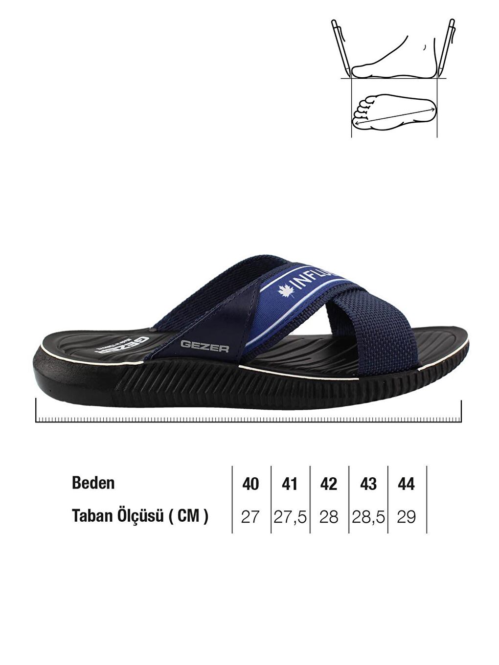 Lacivert Yazlık Erkek Terlik-1