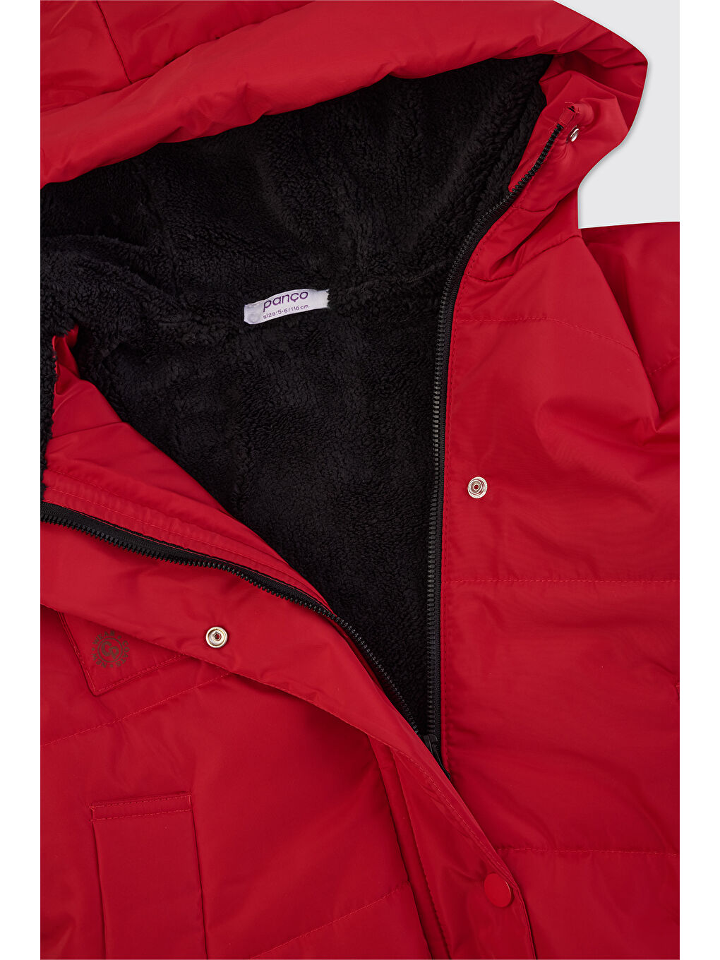 Kız Çocuk Kırmızı Mont-2