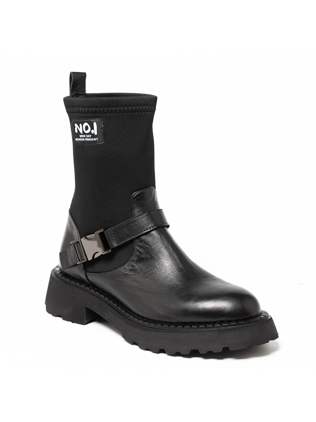 Kadın Bot GTN-24580 Siyah Deri-Siyah Strec-1