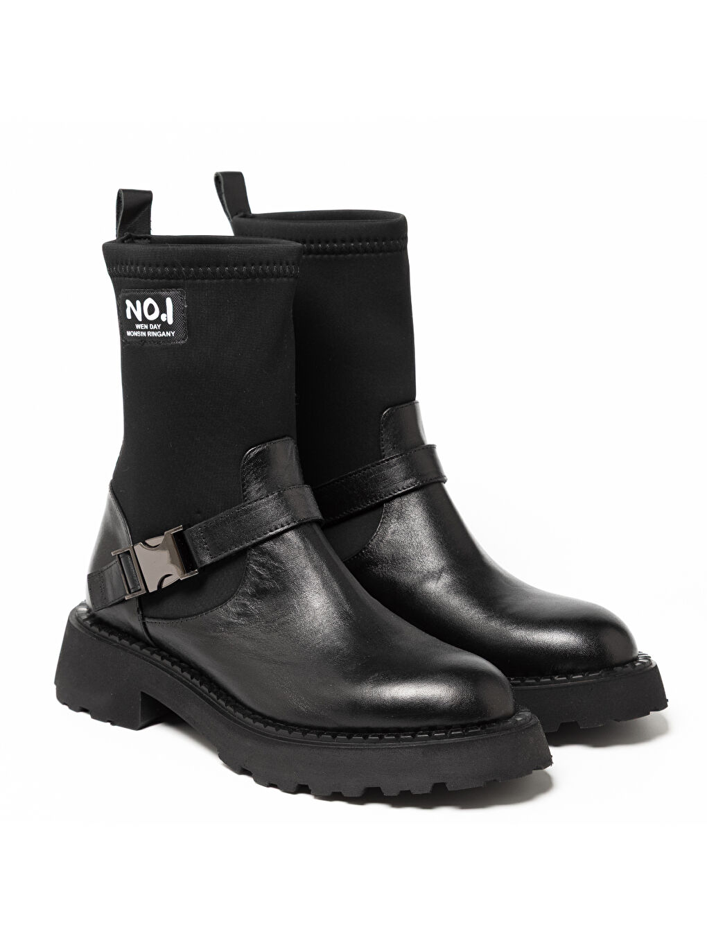 Kadın Bot GTN-24580 Siyah Deri-Siyah Strec-2