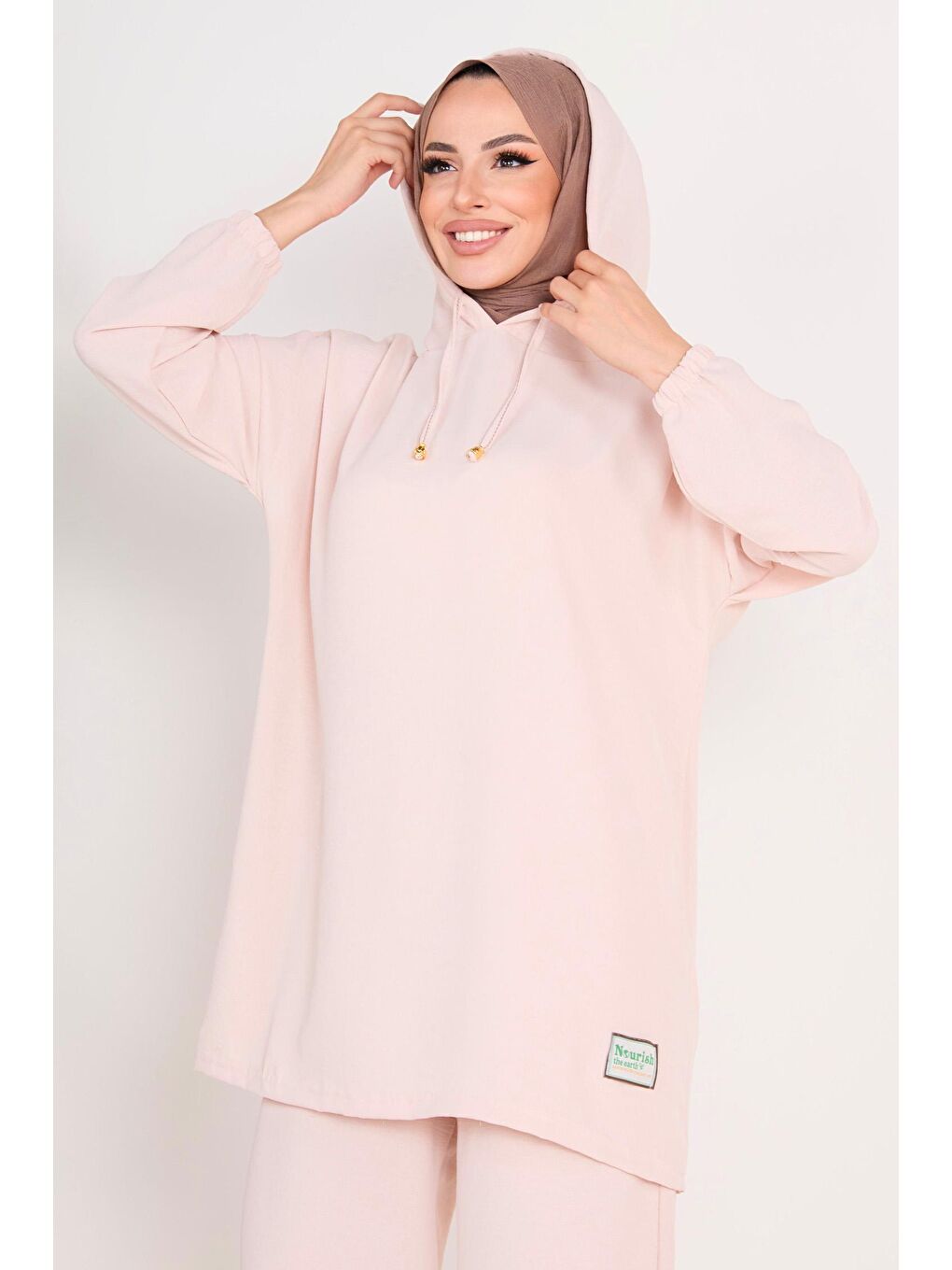 Orta Bej Tunik Kadın Pantolon - 10540-4