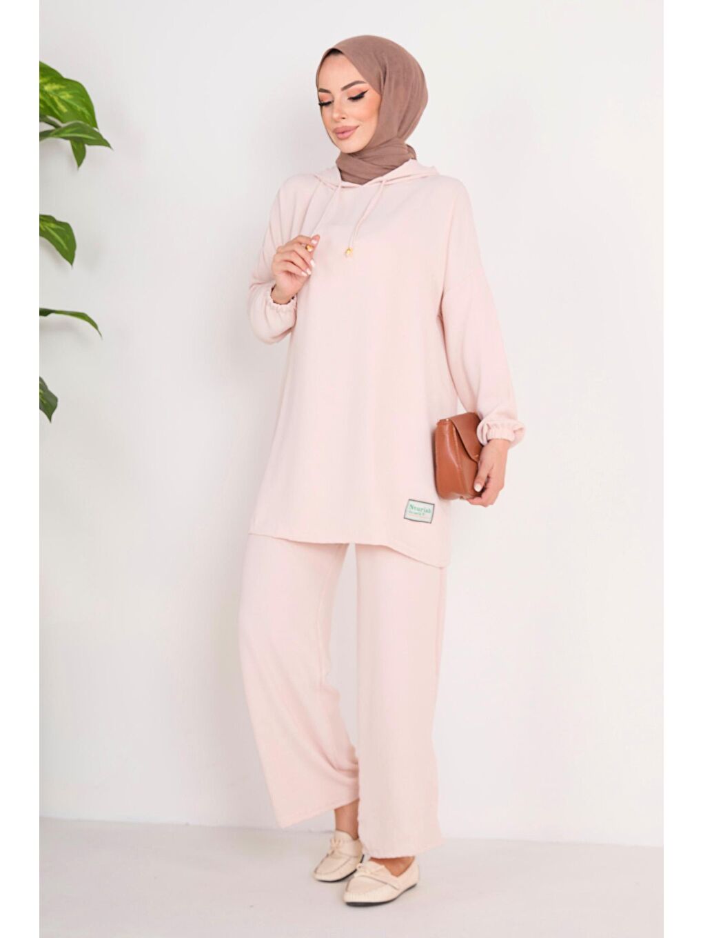 Orta Bej Tunik Kadın Pantolon - 10540-5