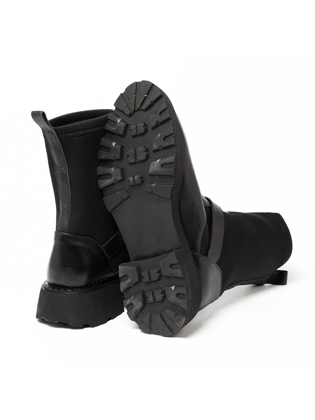 Kadın Bot GTN-24580 Siyah Deri-Siyah Strec-4