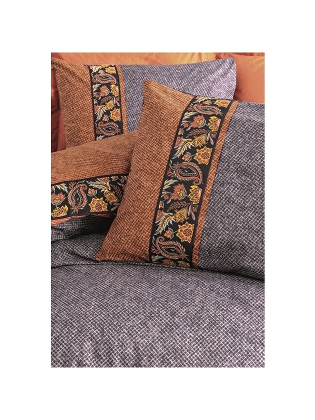 Karışık Pamuk Box Folk Ark Çift Kişilik Nevresim Takımı Dalila Tarcin-1