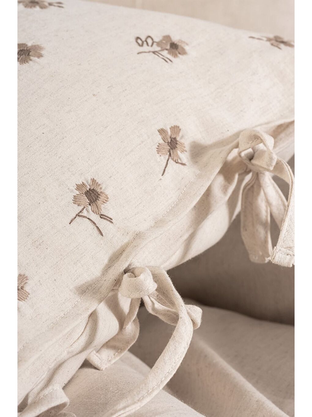 Karışık Pamuk Box Keten Çift Kişilik Nevresim Takımı Arie-2