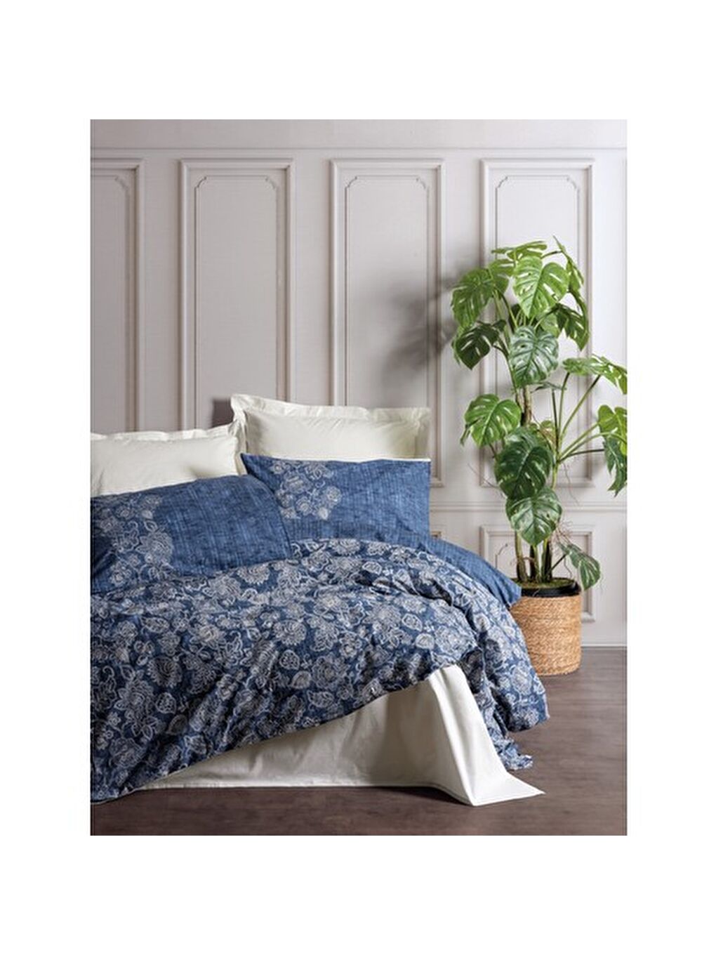 Karışık Pamuk Box Dual Çift Kişilik Nevresim Takimi Annika Bej