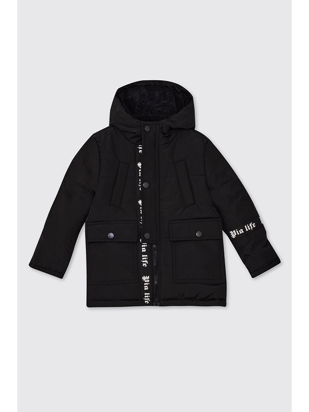 Erkek Bebek Siyah Mont