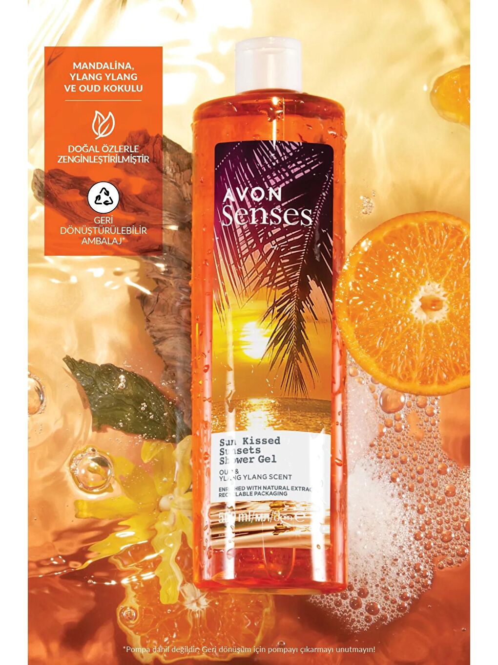 AVON Senses Sun Kissed Banyo Köpüğü Duş Jeli ve Vücut Spreyi Paketi - 3