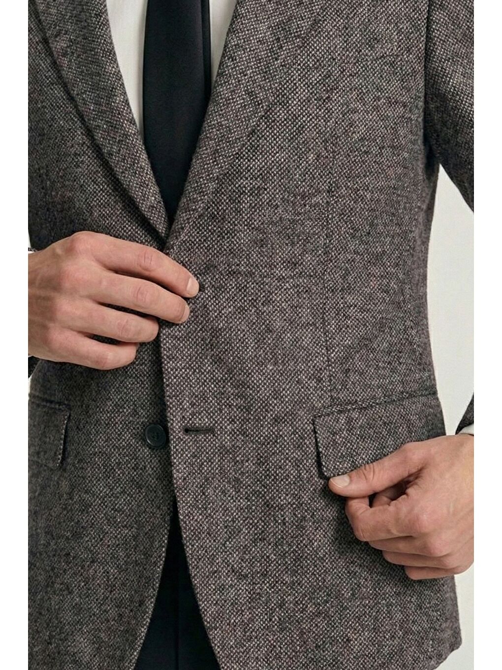 Erkek Antrasit 4 Drop Regular Fit Ceket-2