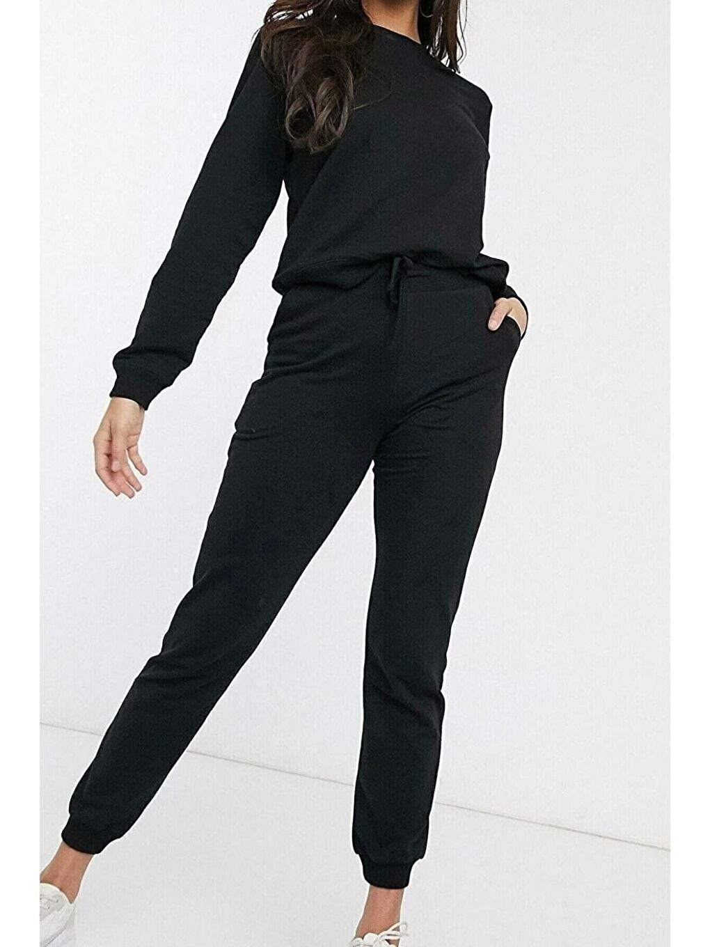 Kadın Siyah Pamuklu Pijama Takımı