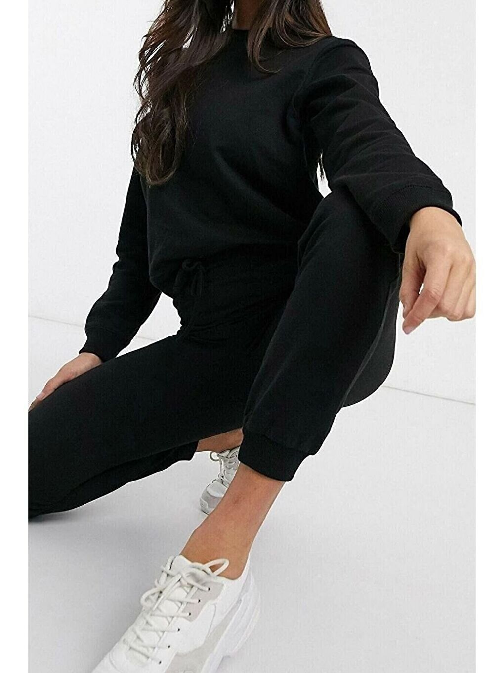 Kadın Siyah Pamuklu Pijama Takımı-1