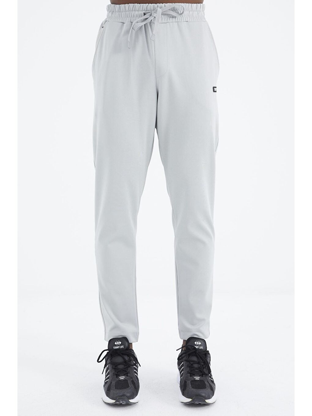 Bej Taş  Bağcıklı Cep Detaylı Rahat Kalıp Erkek Eşofman Alt - 84992