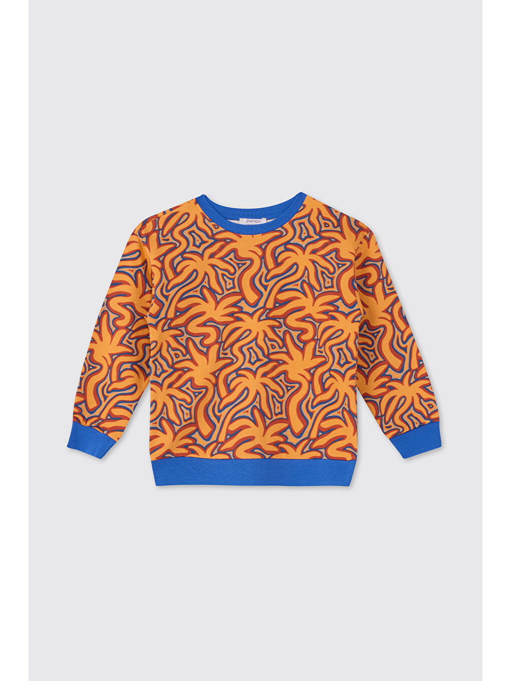 Pembe Erkek Çocuk Baskılı Somon Sweatshirt