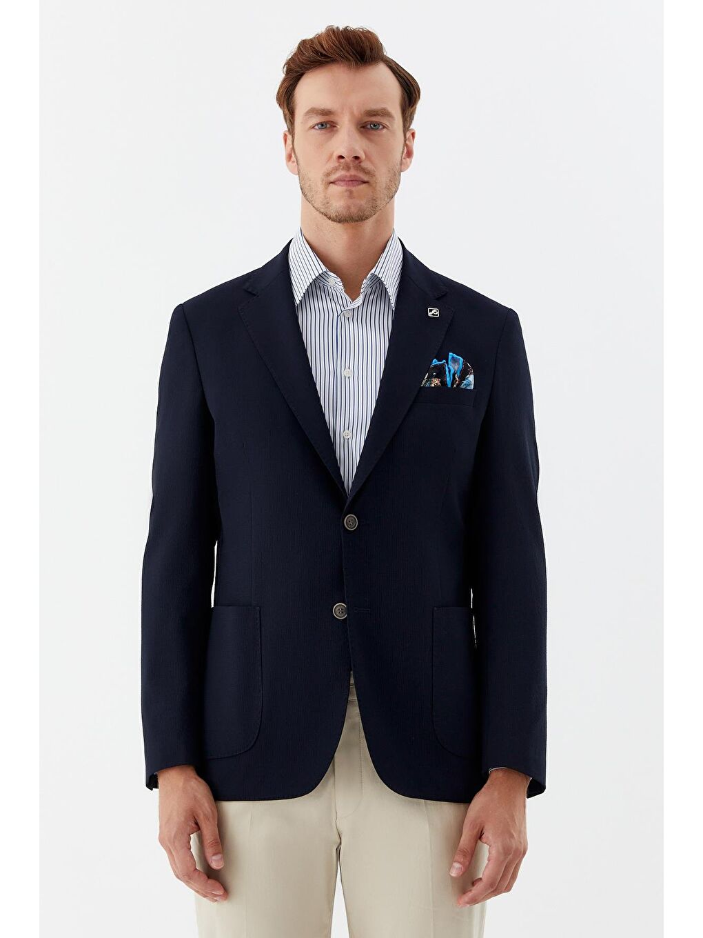 Mono Yaka Blazer Erkek Ceket Lacivert