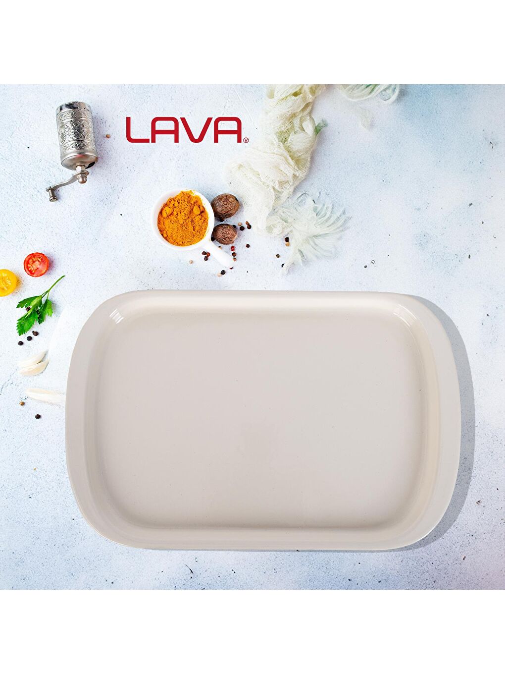 LAVA Siyah Dikdörtgen Servis Tabağı Ölçü 32x20cm. - 4