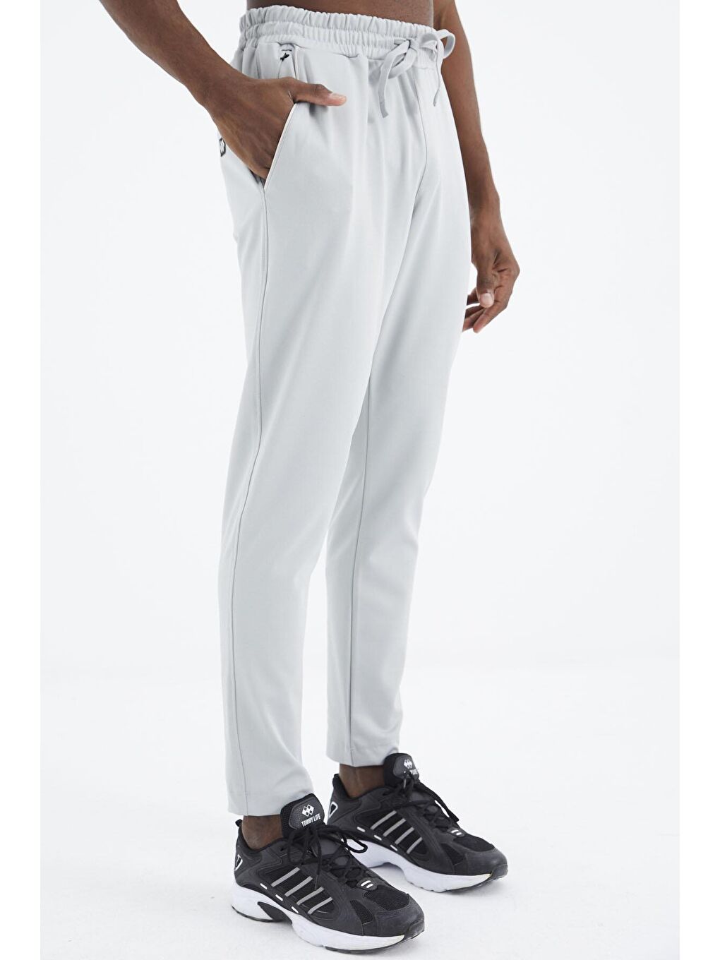 Bej Taş  Bağcıklı Cep Detaylı Rahat Kalıp Erkek Eşofman Alt - 84992-3