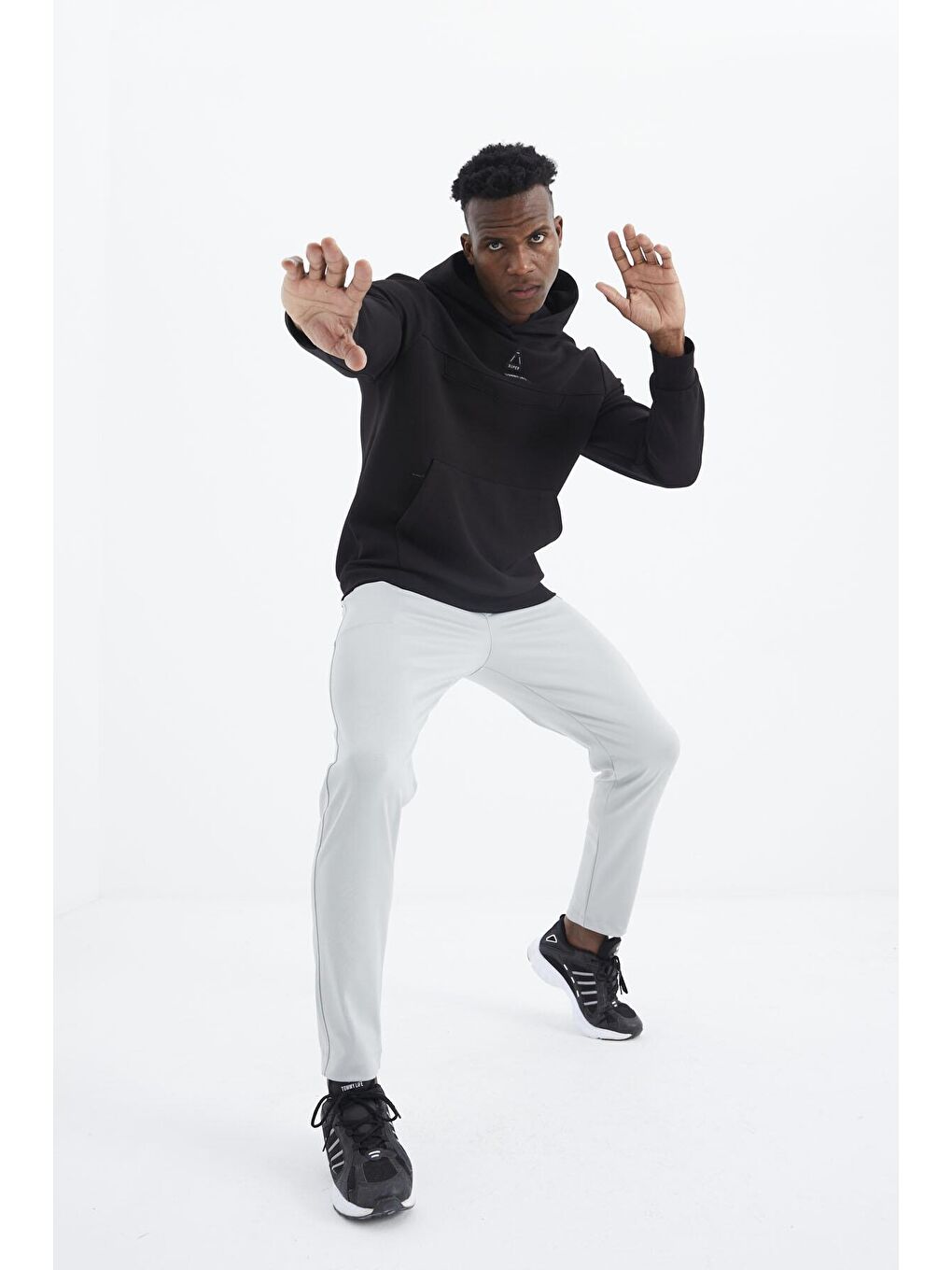 Bej Taş  Bağcıklı Cep Detaylı Rahat Kalıp Erkek Eşofman Alt - 84992-4