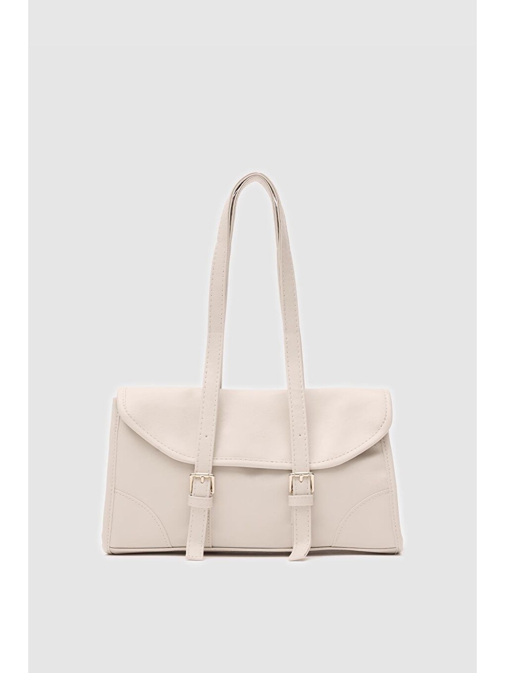 Ekru Lue Vintage Baget Çanta Krem