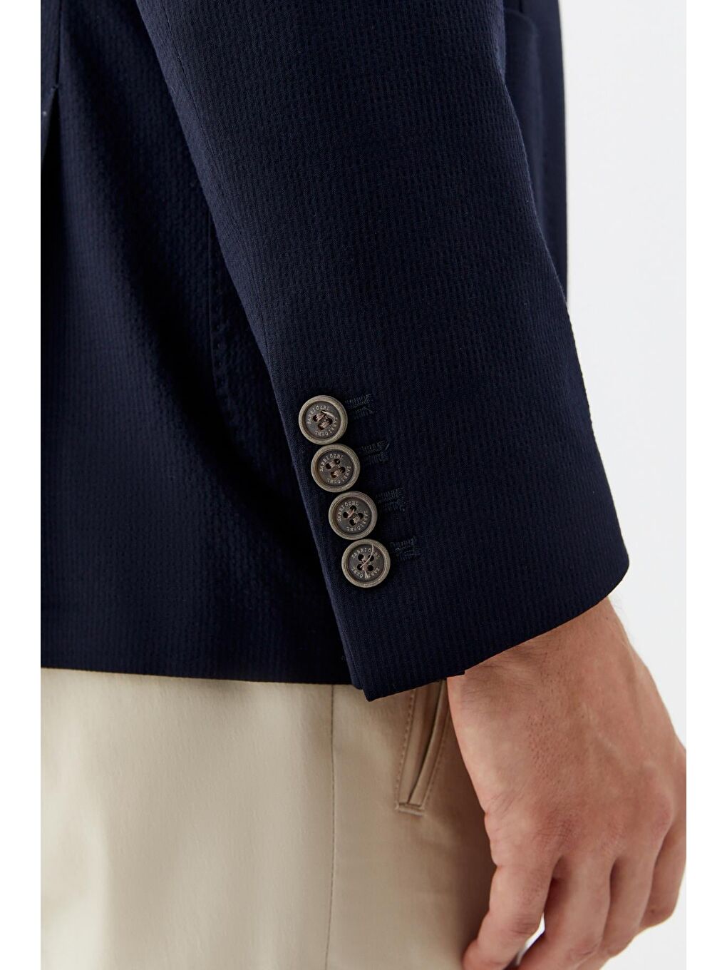 Mono Yaka Blazer Erkek Ceket Lacivert-6