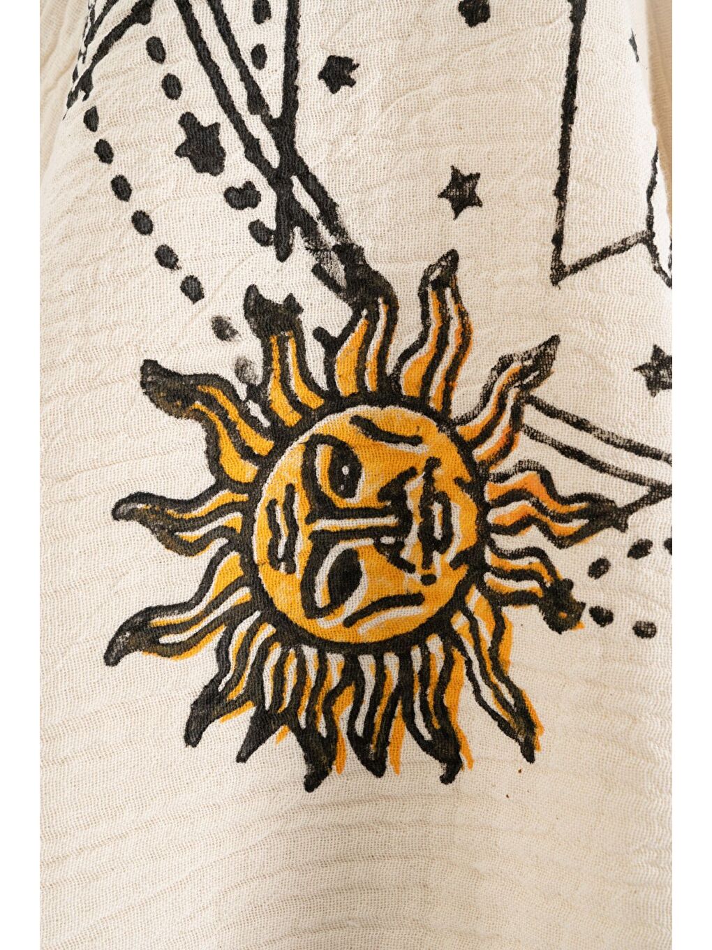 Ekru Organik %100 Pamuk Müslin Peştemal - Solyra-2