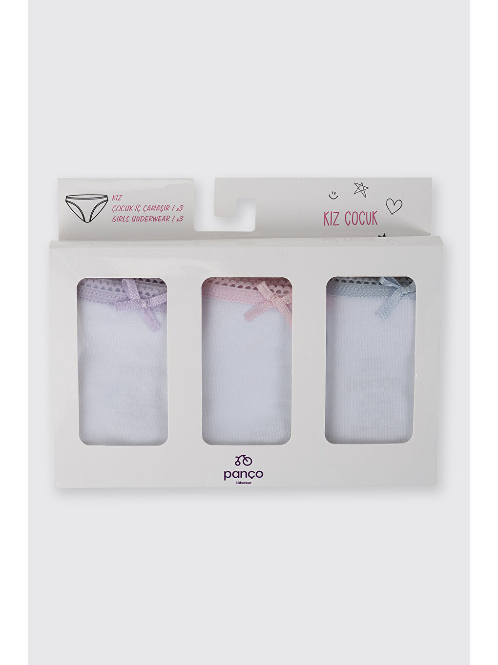 Karışık Kız Çocuk 3'lü Slip Set-2