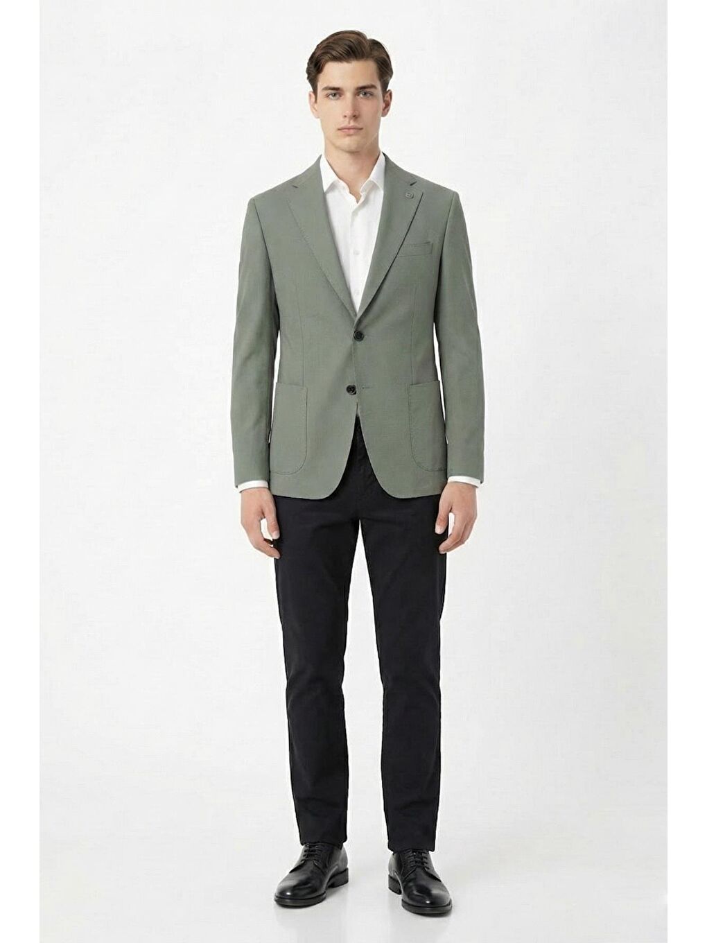 Yeşil Mono Yaka Blazer Erkek Ceket – 6 Drop-1