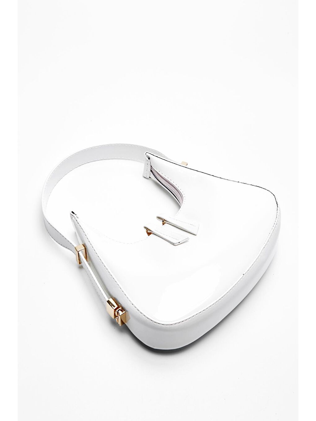 Özel Askı Detaylı Kadın Kol Çanta Beyaz-1