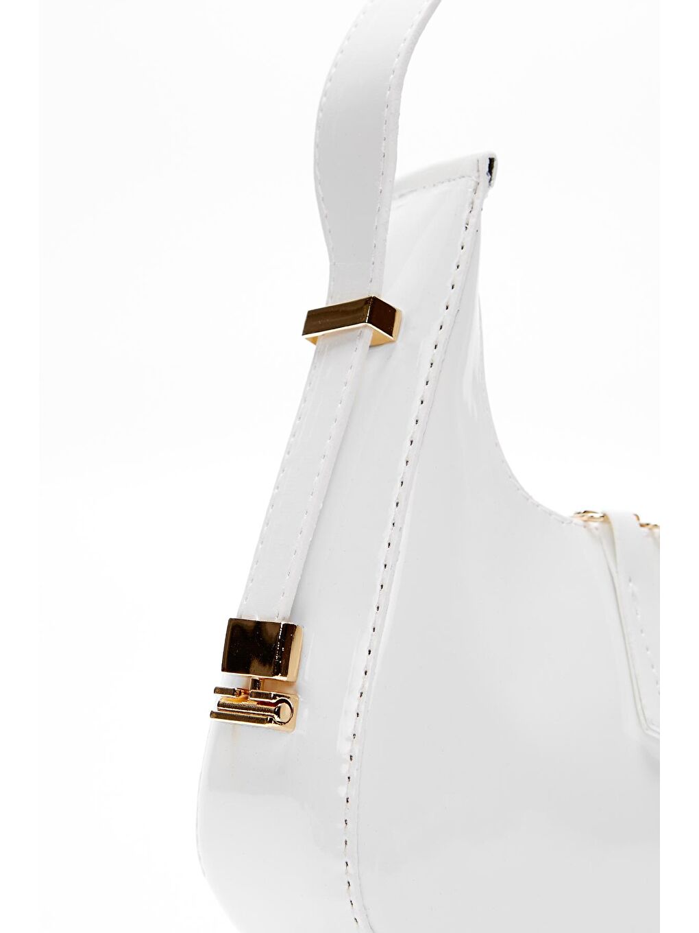Özel Askı Detaylı Kadın Kol Çanta Beyaz-2