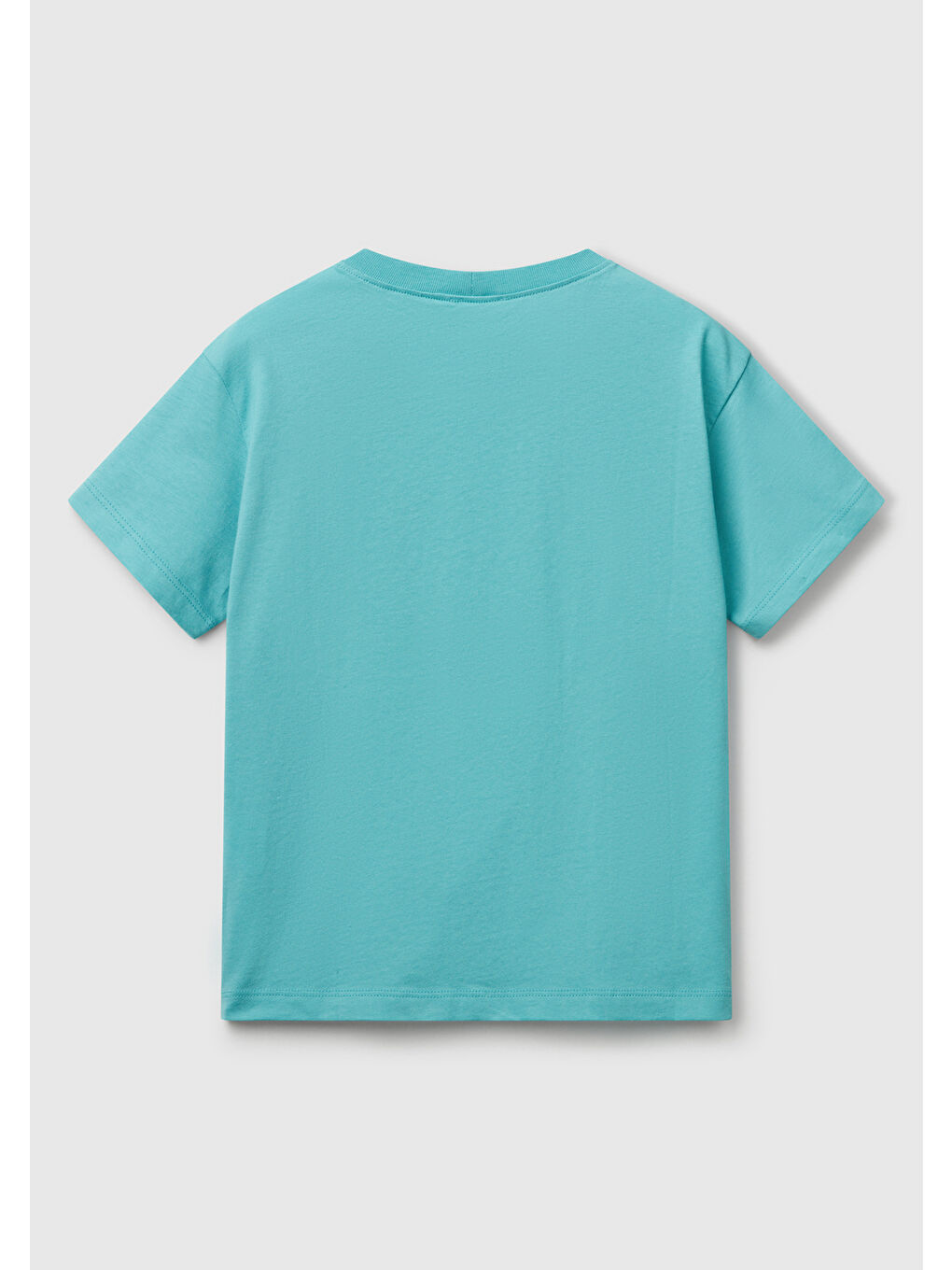 Erkek Çocuk Mint Yeşili Benetton Logo Baskılı T-Shirt-1