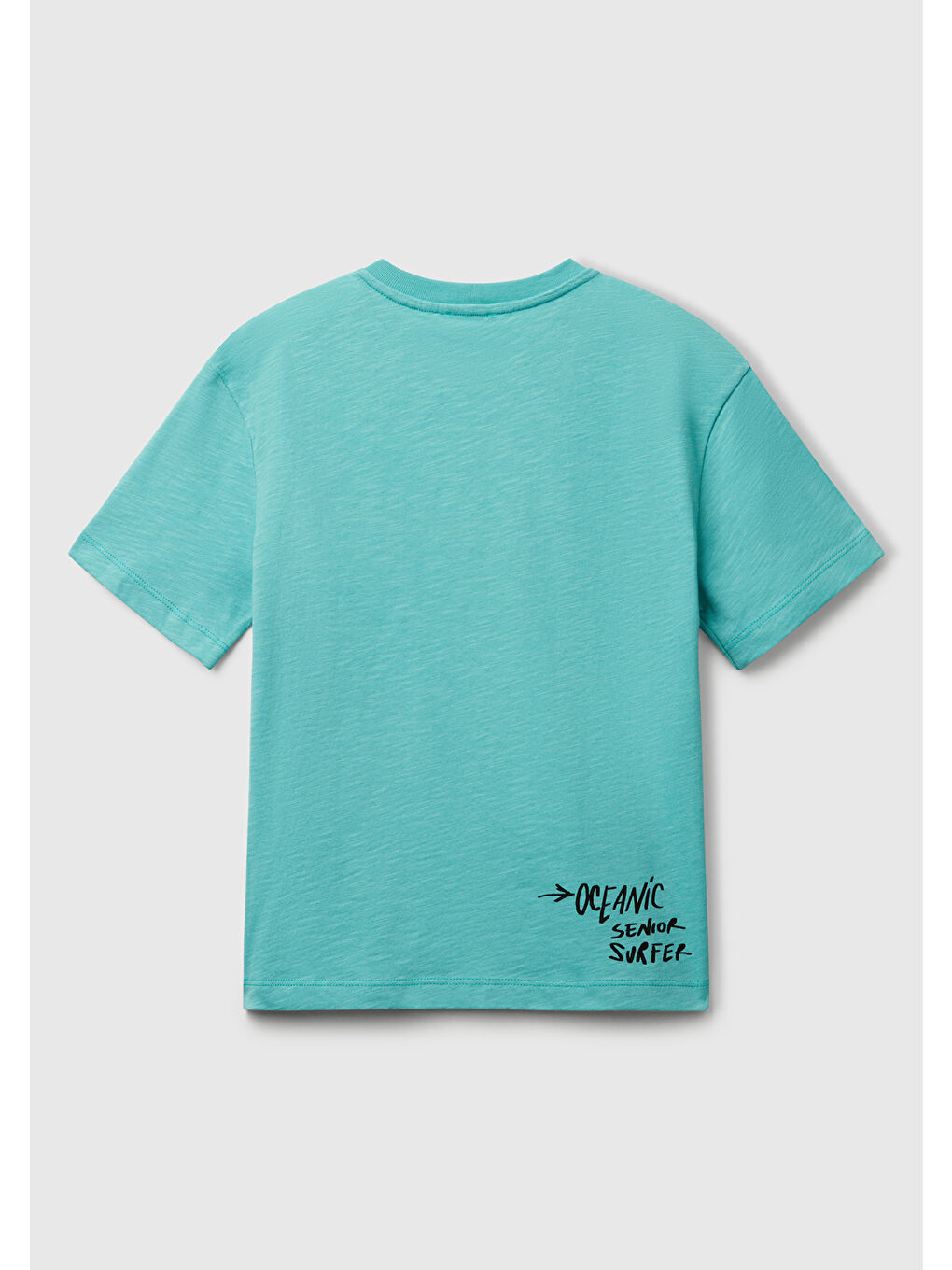 Erkek Çocuk Mint Yeşili Fotoğraf Baskılı Oversize T-Shirt-1