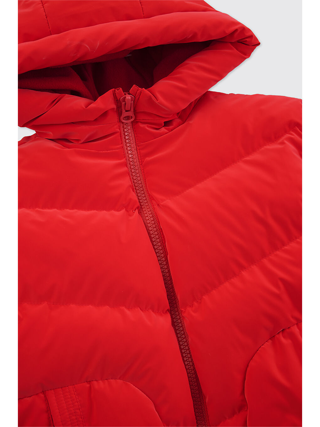 Kız Çocuk Kırmızı Mont-2