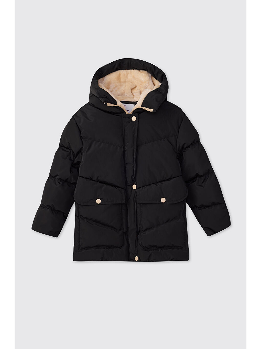 Kız Çocuk Siyah Mont