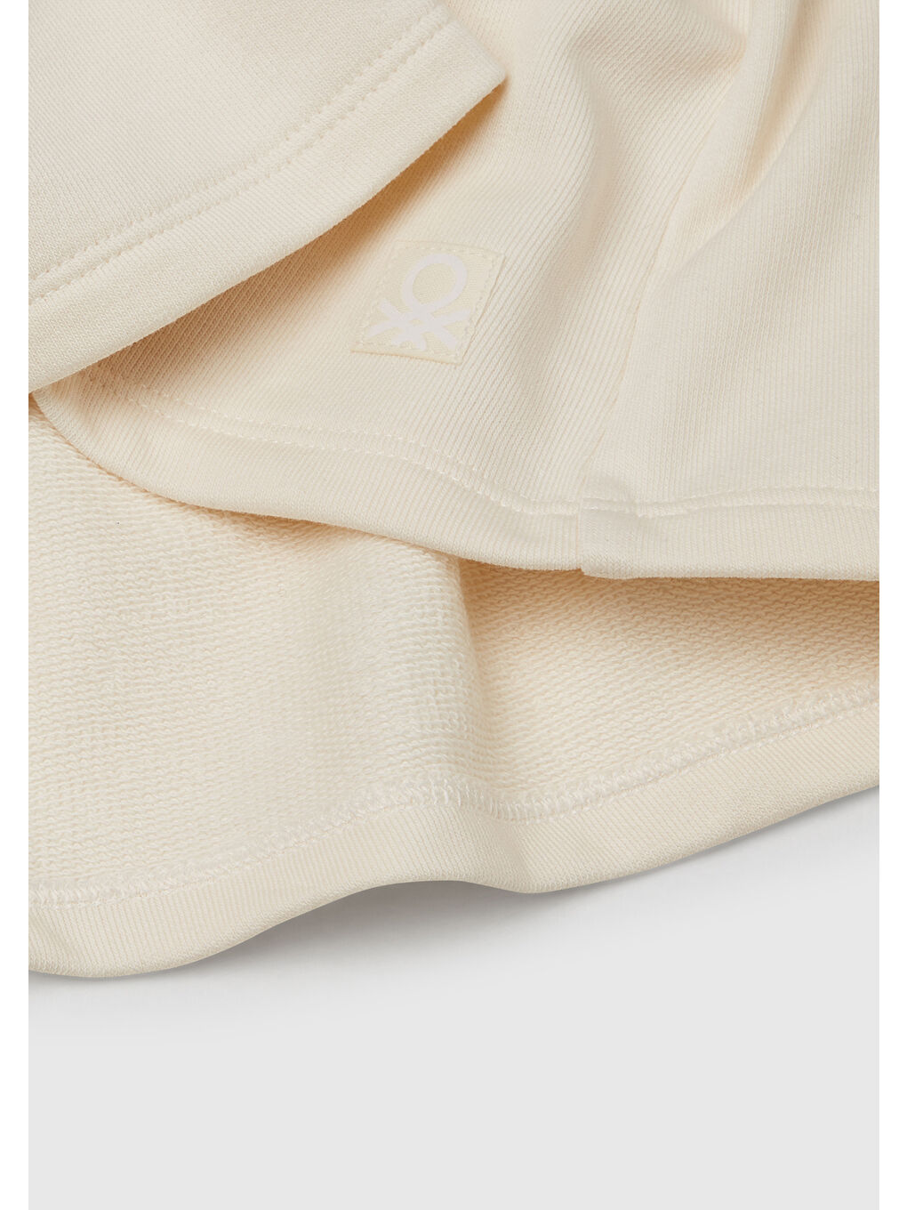 Kız Çocuk Ekru Logo Etiketli Pileli Bel Bantlı Etek-2