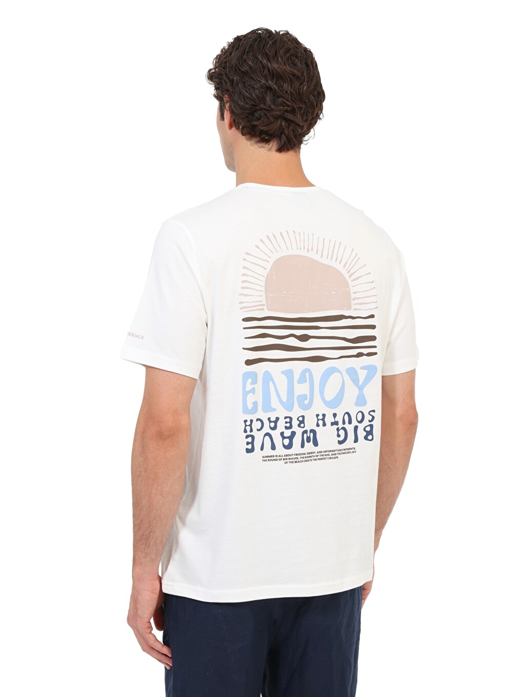Bej Kısa Kol T-shirt Erkek Ekru Ml Sunos 11hl-305-1