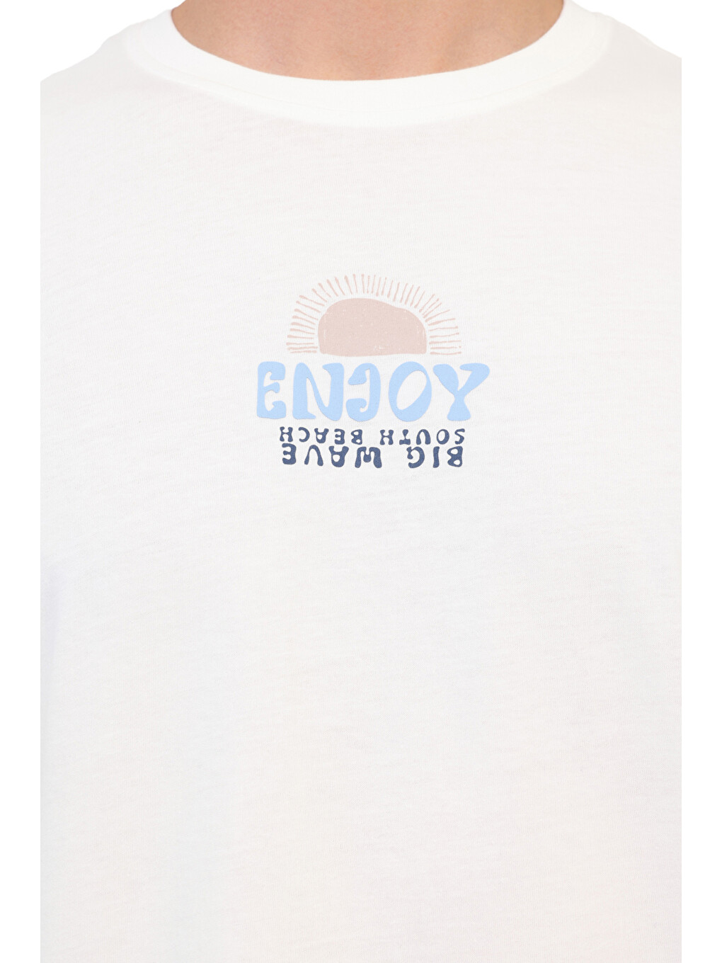 Bej Kısa Kol T-shirt Erkek Ekru Ml Sunos 11hl-305-3