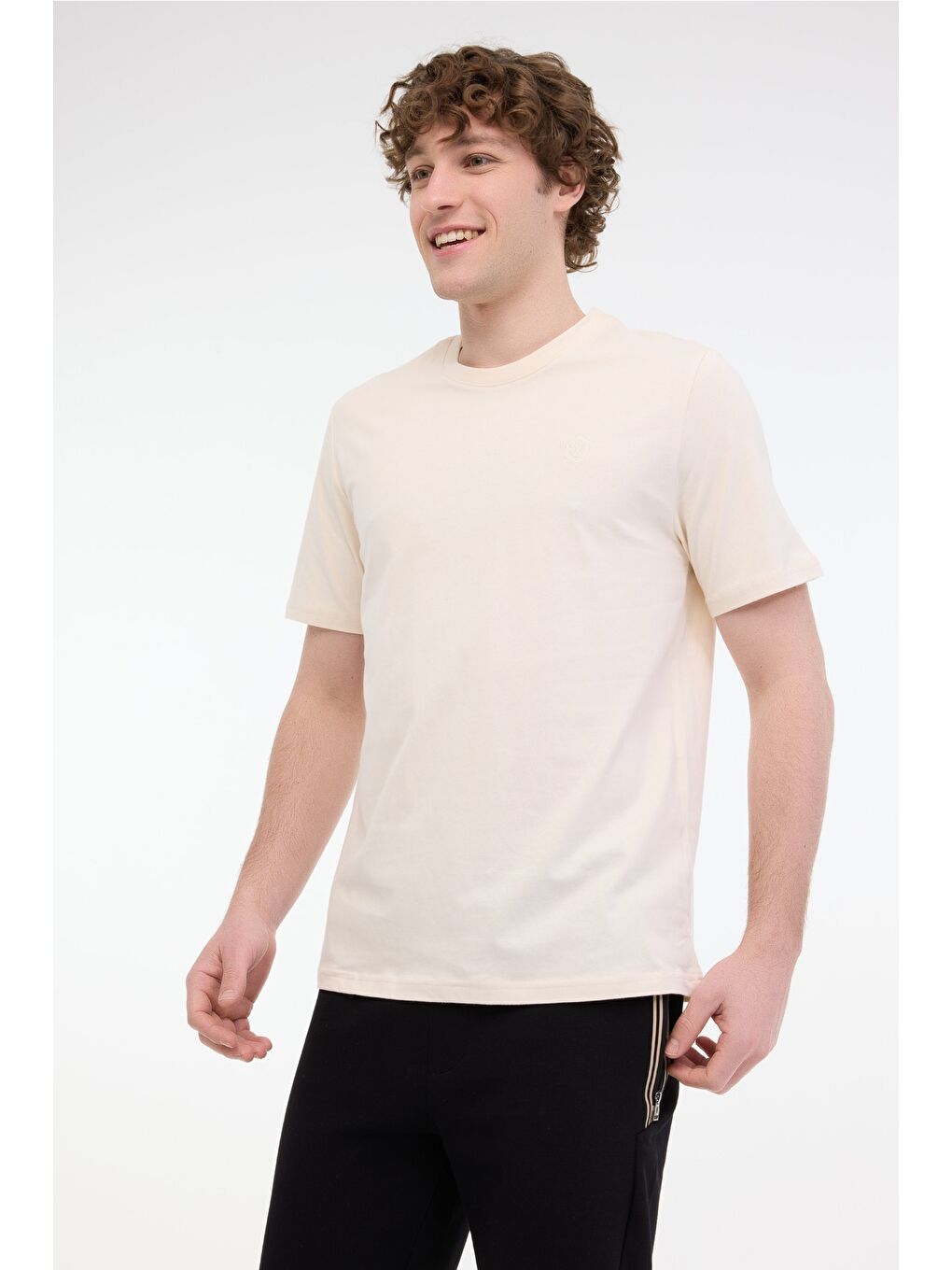 MB CT102 C NK T-SH 5FX Bej Erkek Kısa Kol Tişört