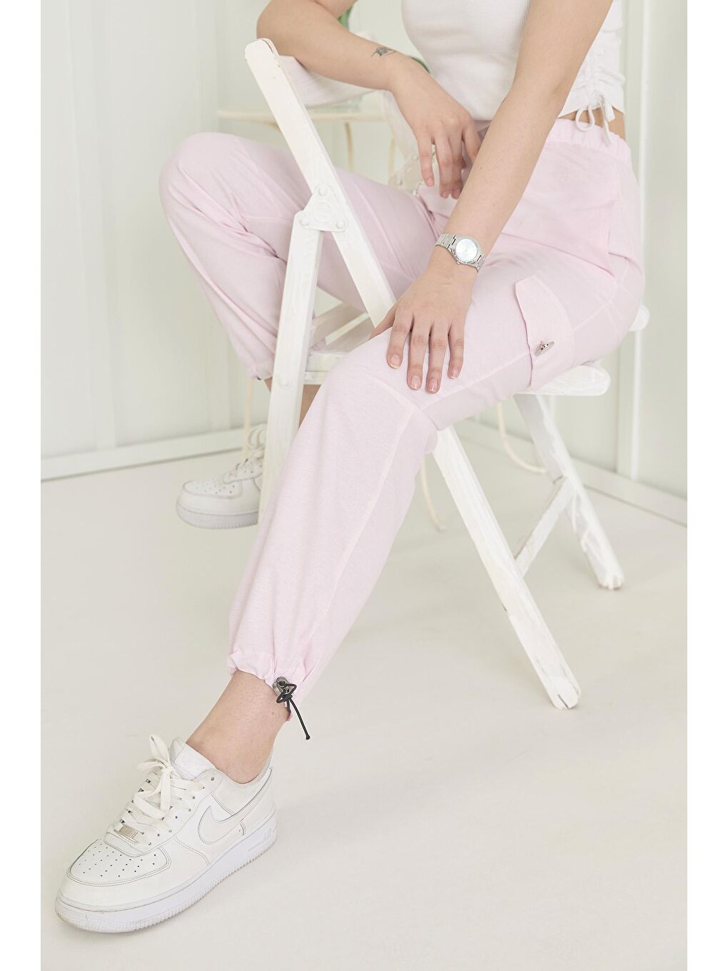 Orta Kadın Pembe Pantolon - 11400-4