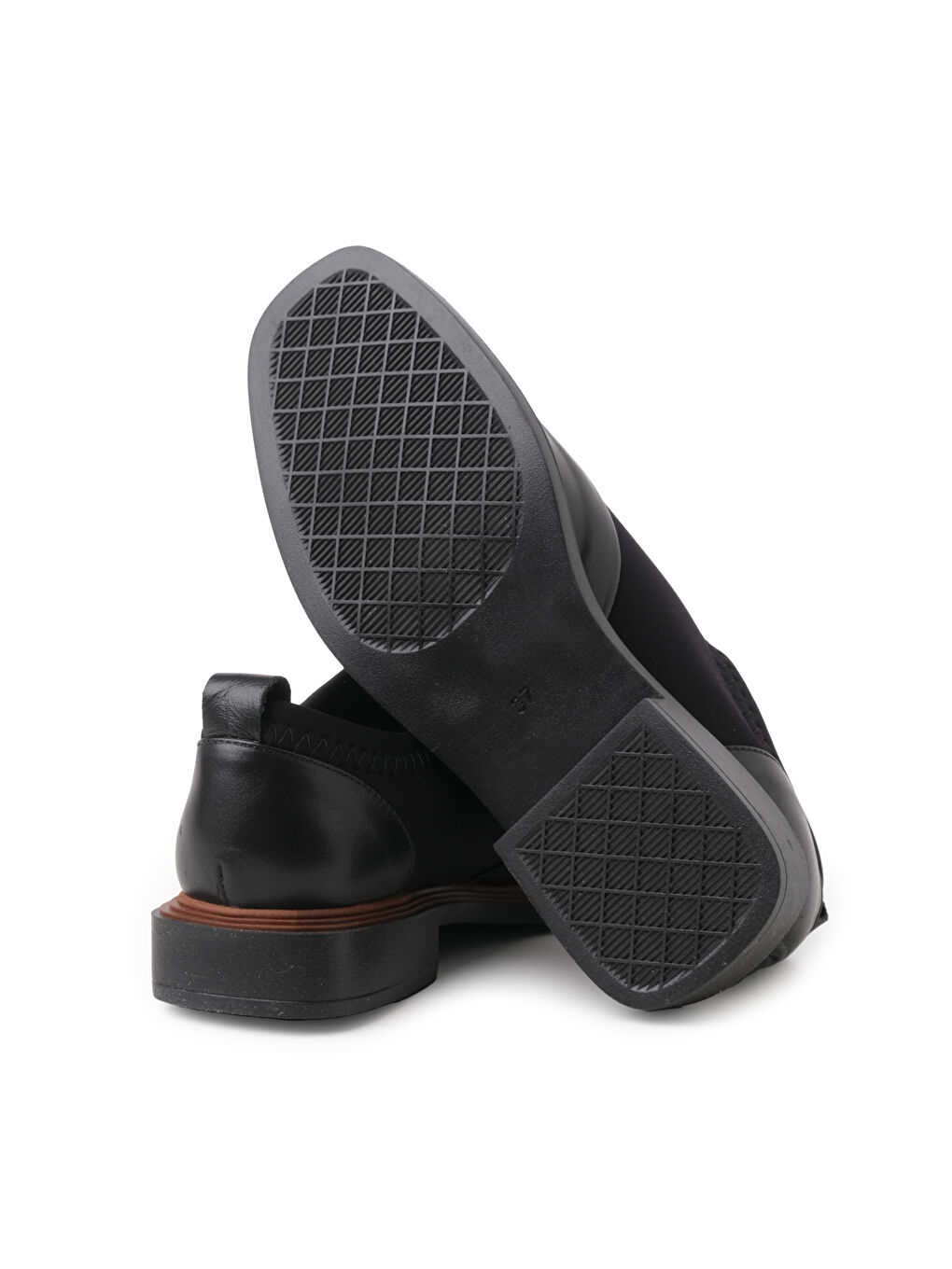 Siyah Kadın Oxford ( Klasik) PO-04 1582 08 V1 ZN ANALİN SİYAH SCUBA STRECH SİYAH F1449-4