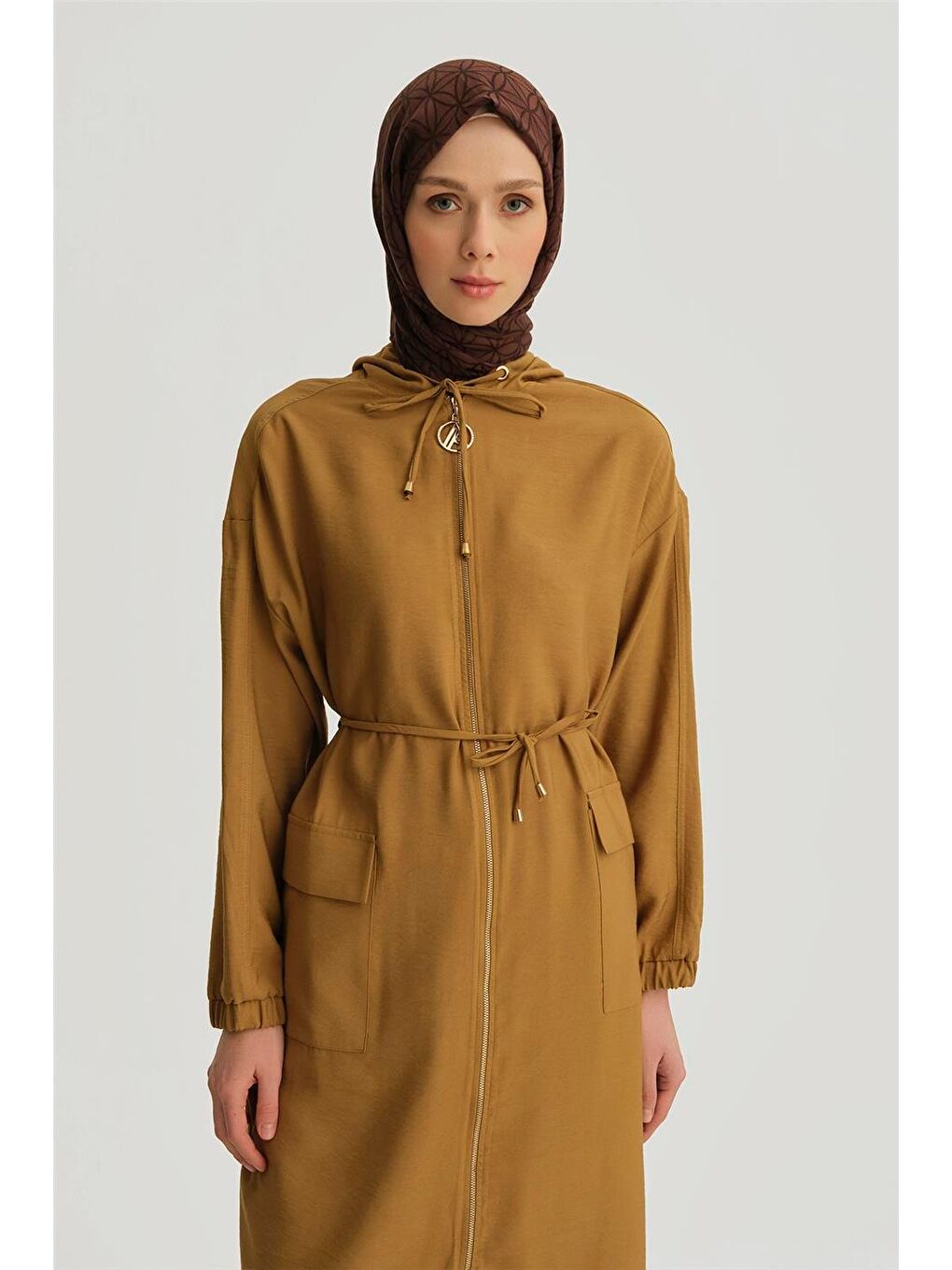 Kahverengi Fermuarlı Giyçık 25Yt553 Asit-1