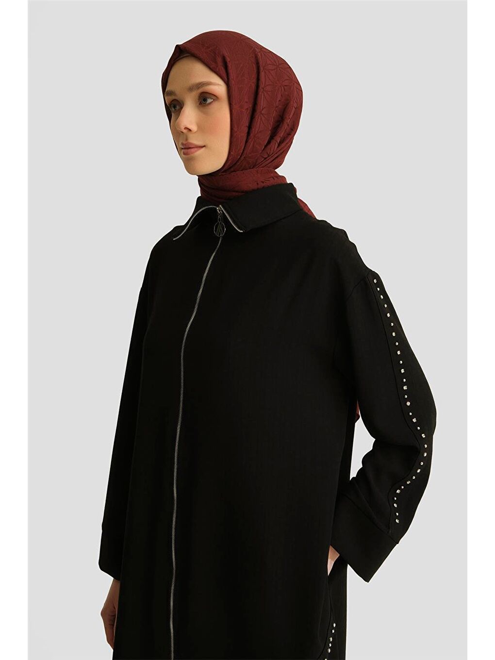 Trok Detaylı Ceket 25Yt503 Siyah-2