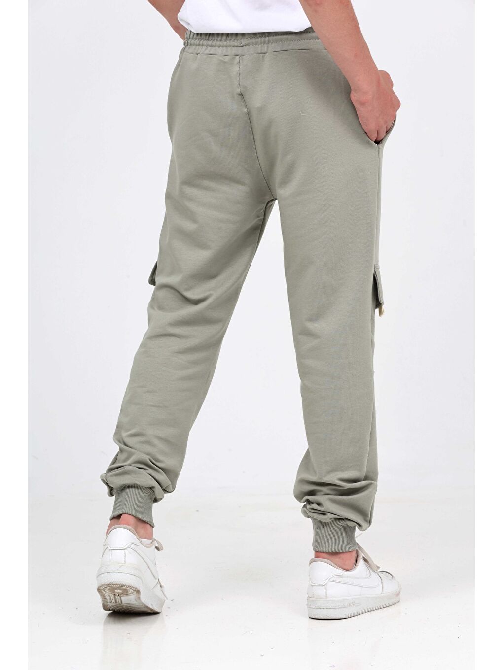 Yeşil Erkek Çocuk Kargo Cepli Eşofman Alt-2