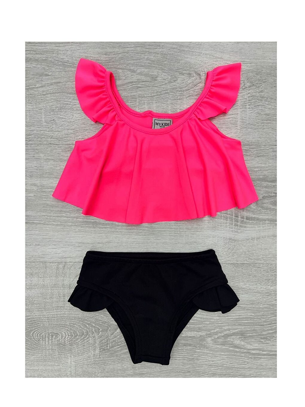 Karışık Fırfır Detaylı 2 li Mayo Takım