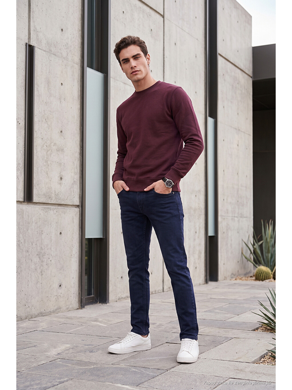 Lacivert Pamuklu Normal Kalıp Normal Bel Jeans 2213f08parma