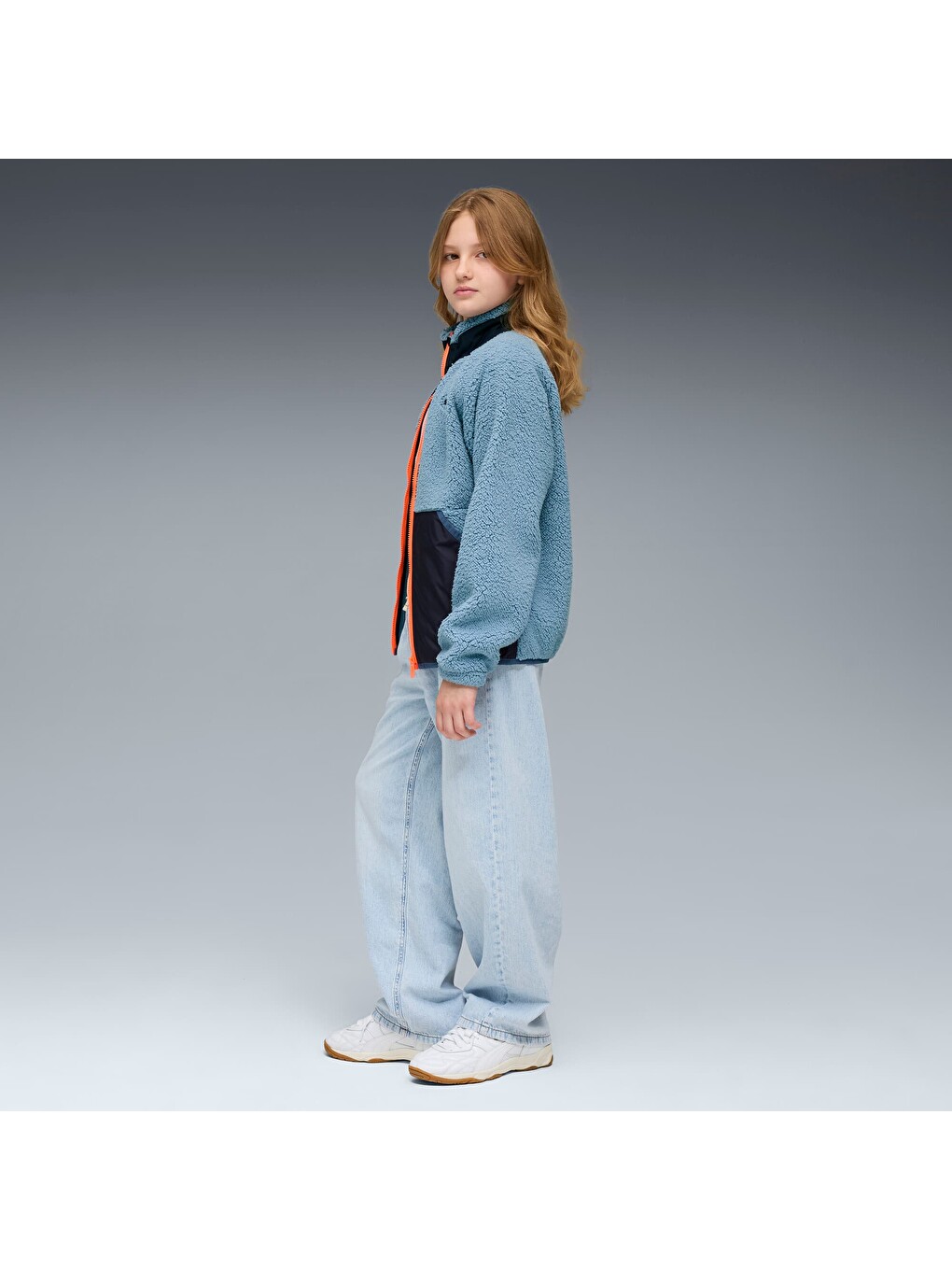 Mavi HYBRID Sherpa Genç Fermuarlı Sweatshirt-2
