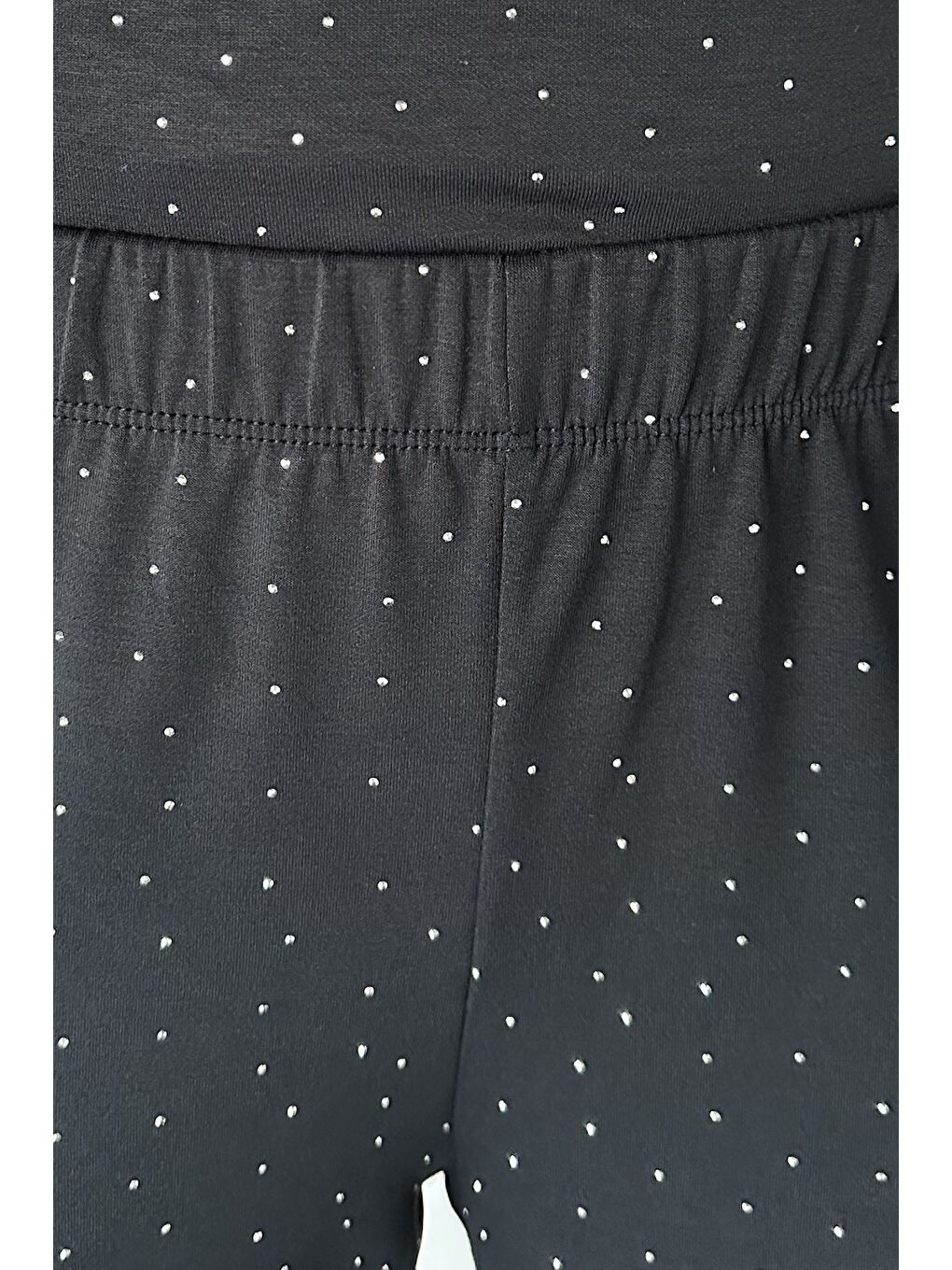 Lacivert Bisiklet Yaka Yan Bağlamalı Taşlı Tesettür Tunik Bel Lastikli Pantolon İkili Takım-8