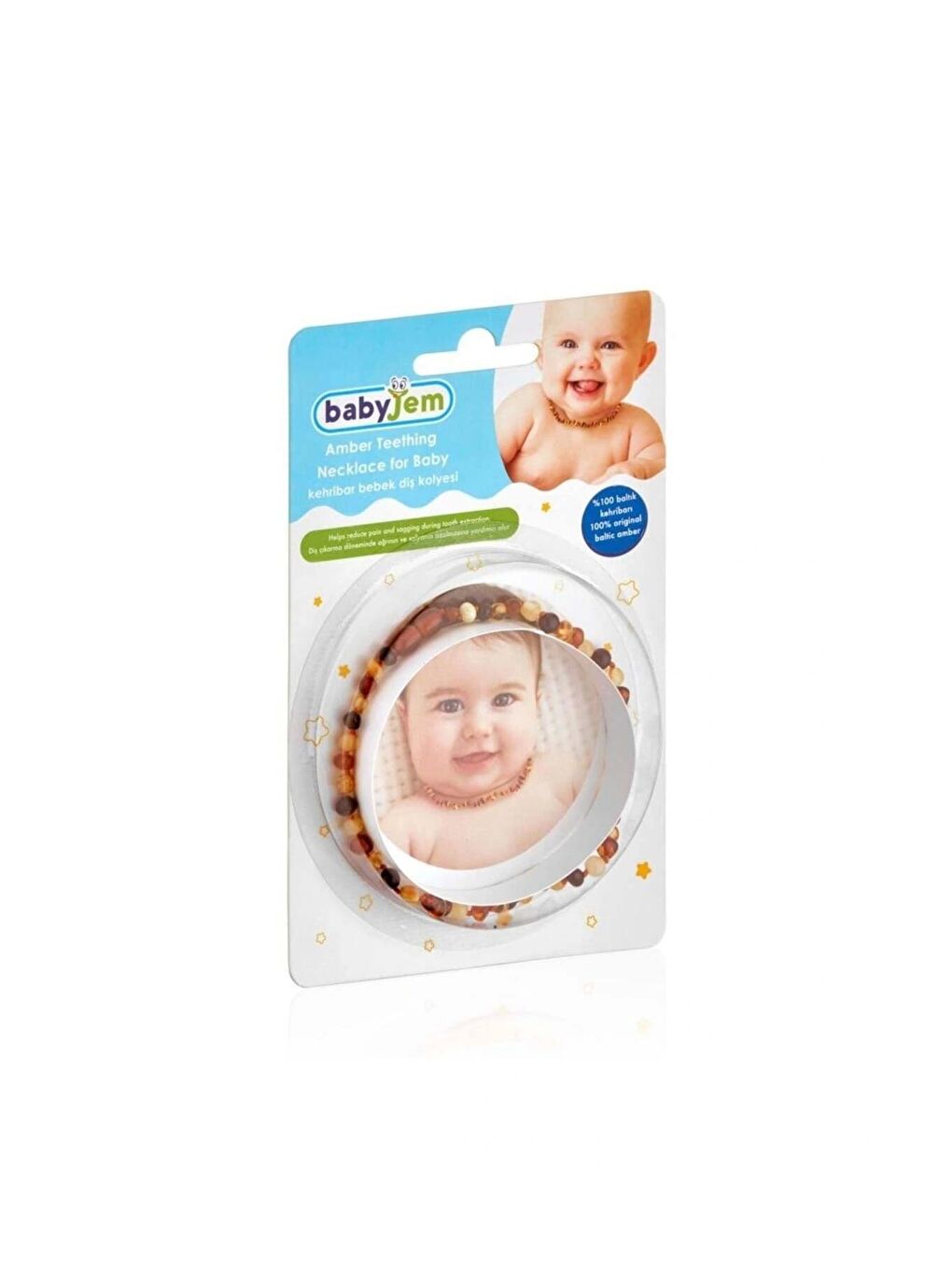 Karışık Kehribar Bebek Kolyesi 587 Multicolor-1