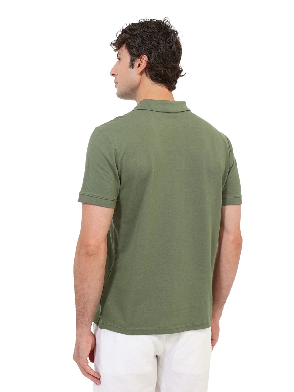 Polo Yaka Kısa Kol T-shirt Erkek Yeşil Mb Pam 12sn328-1